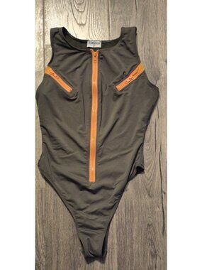 Icon Swim Zip Front Swimsuit Bathingsuit Women's Size Small